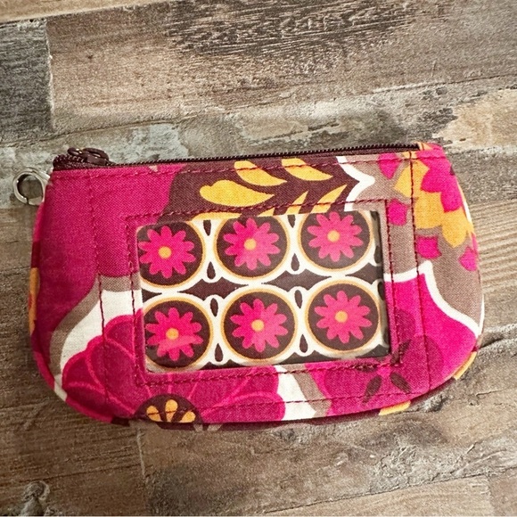Vera Bradley Carnaby Plum ID/ coin change zip pouch. - Picture 2 of 4